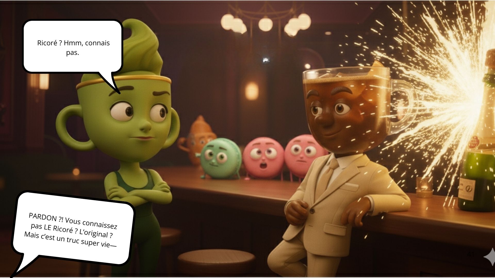 Personnages du spot publicitaire Ricoré