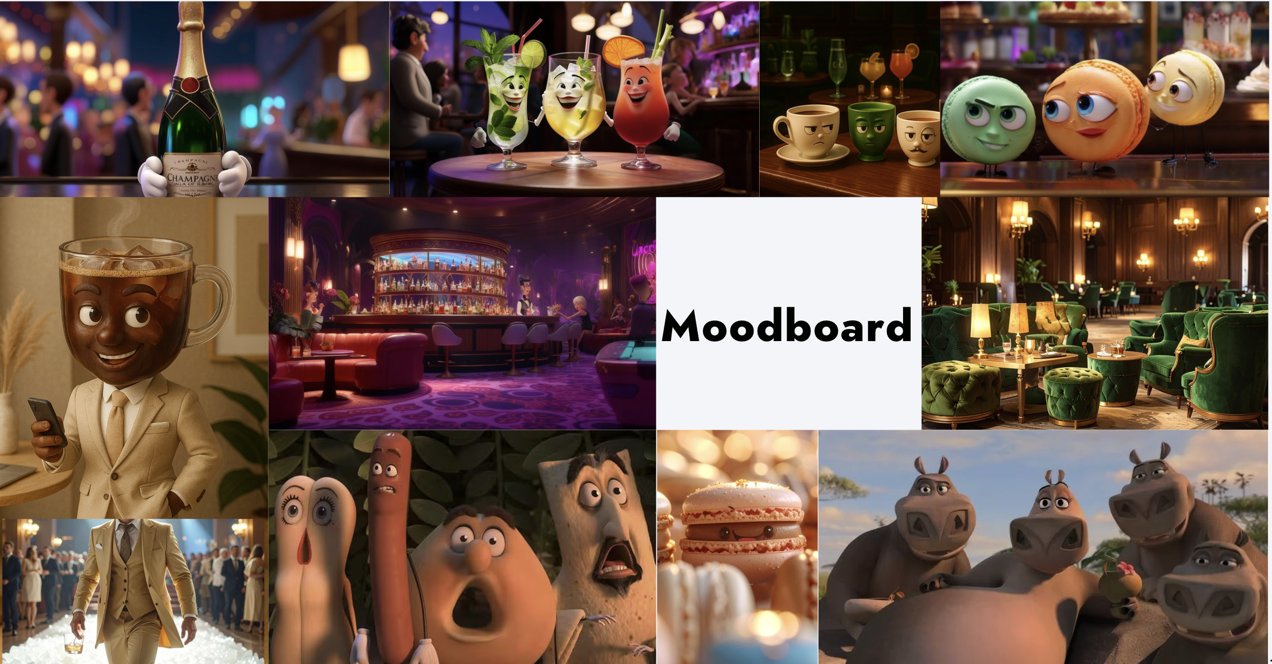 Moodboard du projet Ricoré Glow Up