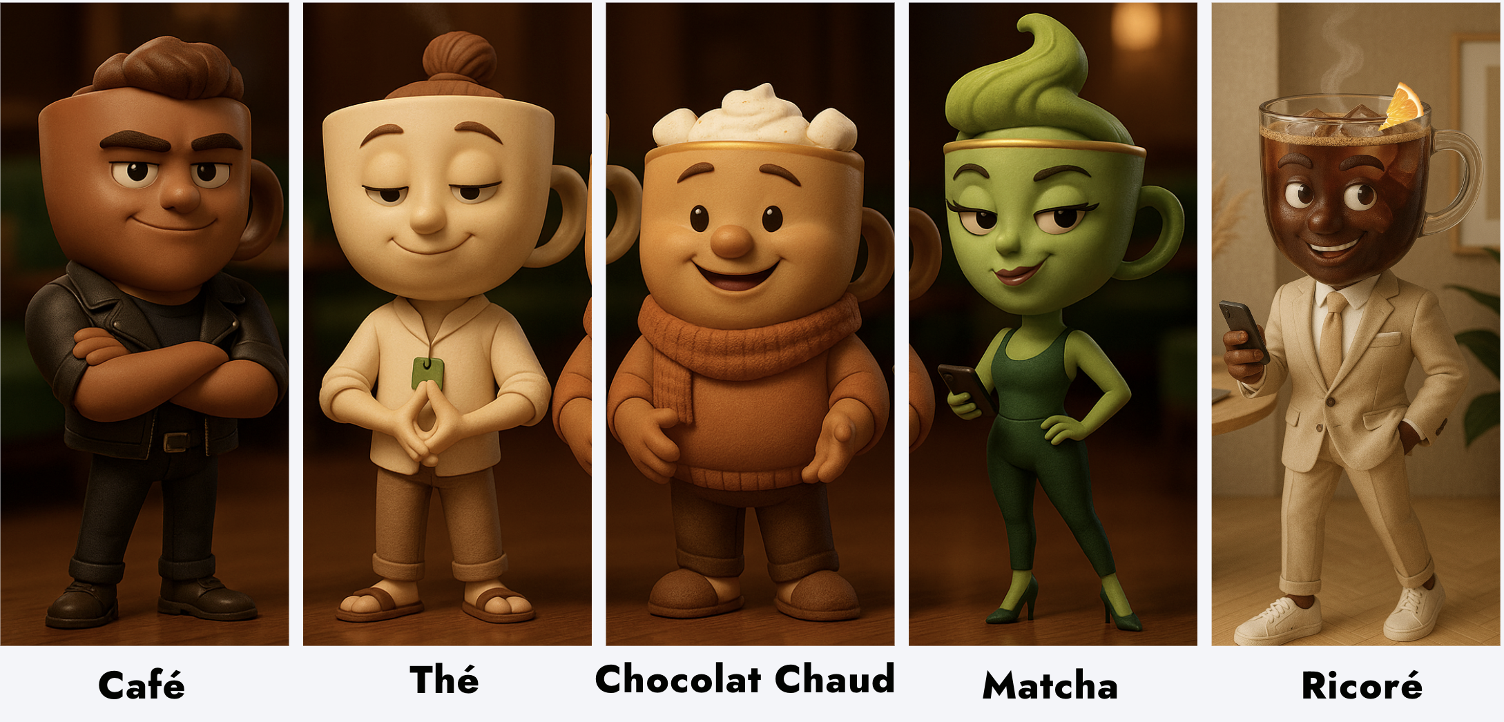 Personnages du spot publicitaire Ricoré